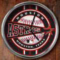 Houston Astros MLB 12" Chrome Wall Clock