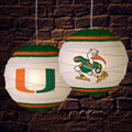 Miami Hurricanes UM NCAA College 18" Rice Paper Lamp