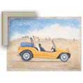 Yellow Beach Buggy - Contemporary mount print with beveled edge