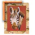 Out of Africa Zebra - Contemporary mount print with beveled edge