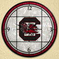 South Carolina Gamecocks NCAA College 12" Round Art Glass Wall Clock
