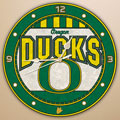 Oregon Ducks NCAA College 12" Round Art Glass Wall Clock