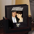 Pittsburgh Penguins NHL Art Glass Photo Frame Coaster Set