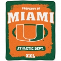 Miami Hurricanes College "Property of" 50" x 60" Micro Raschel Throw