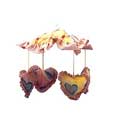 Watercolor Hearts Musical Mobile