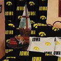 Iowa Hawkeyes 100% Cotton Sateen Short Window Drapes - 63" Black