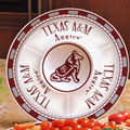 Texas A&M Aggies NCAA College 14" Ceramic Chip and Dip Tray