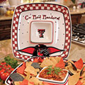 Texas Tech Red Raiders NCAA College 14" Gameday Ceramic Chip and Dip Tray