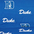 Duke Blue Devils 100% Cotton Sateen Queen Sheet Set - Blue