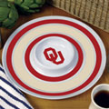 Oklahoma Sooners NCAA College 14" Round Melamine Chip and Dip Bowl