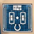 Indianapolis Colts NFL Art Glass Double Light Switch Plate Cover
