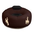Wyoming Cowboys NCAA College Vinyl Inflatable Chair w/ faux suede cushions