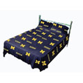 Michigan Wolverines 100% Cotton Sateen Full Sheet Set - Navy Blue