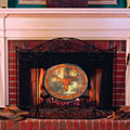 Texas Longhorns NCAA College Stained Glass Fireplace Screen