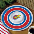 Kansas Jayhawks NCAA College 14" Round Melamine Chip and Dip Bowl