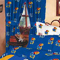 Kansas Jayhawks 100% Cotton Sateen Short Window Drapes - 63" Blue