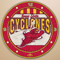 Iowa State Cyclones NCAA College 12" Round Art Glass Wall Clock