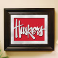 Nebraska Huskers NCAA College Laser Cut Framed Logo Wall Art