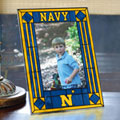 Navy Midshipmen US Military 9" x 6.5" Vertical Art-Glass Frame