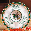 Miami Hurricanes UM NCAA College 14" Ceramic Chip and Dip Tray