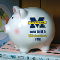 Michigan Wolverines NCAA College Ceramic Piggy Bank