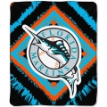 Florida Marlins MLB "Diamond" 50" x 60" Micro Raschel Throw