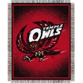 Temple Owls NCAA College "Focus" 48" x 60" Triple Woven Jacquard Throw