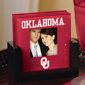 Oklahoma Sooners NCAA College Art Glass Photo Frame Coaster Set