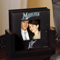 Florida Marlins MLB Art Glass Photo Frame Coaster Set