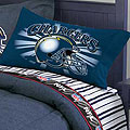 San Diego Chargers Full Size Pinstripe Sheet Set