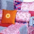 Go Girl ! Euro Style Sham - Blue Flower