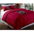 South Carolina Gamecocks College Twin Chenille Embroidered Comforter Set with 2 Shams 64" x 86"
