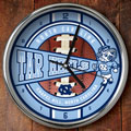 North Carolina Tarheels UNC NCAA College 12" Chrome Wall Clock