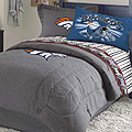 Denver Broncos NFL Team Denim Twin Comforter / Sheet Set