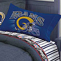 St. Louis Rams Queen Size Pinstripe Sheet Set