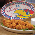 Kansas Jayhawks NCAA College 12" Gameday Ceramic Oval Platter