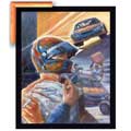 Stock Car Driver - Contemporary mount print with beveled edge
