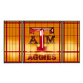 NCAA Texas A&M Aggies Stained Glass Fireplace Screen