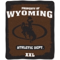 Wyoming Cowboys College "Property of" 50" x 60" Micro Raschel Throw