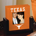 Texas Longhorns NCAA College Art Glass Photo Frame Coaster Set