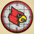 Louisville Cardinals NCAA College 12" Round Art Glass Wall Clock