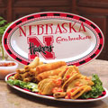 Nebraska Huskers NCAA College 12" Ceramic Oval Platter