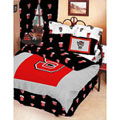 North Carolina State Wolfpack 100% Cotton Sateen Twin XL Dorm Sheet Set - Black