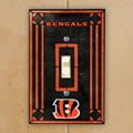 Cincinnati Bengals NFL Art Glass Single Light Switch Plate Cover