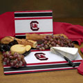 South Carolina Gamecocks NCAA College Glass Cutting Board Set