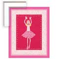 Candy Pink Ballerina - Contemporary mount print with beveled edge