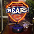 Chicago Bears NFL Neon Shield Table Lamp