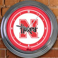 Nebraska Huskers NCAA College 15" Neon Wall Clock