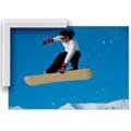 Snow Boarder - Contemporary mount print with beveled edge