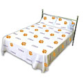 Clemson Tigers Queen Sheet Set - White